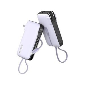 JOYFAR 10,000mAh Powerbank w/AC Plug and Built-in Cables